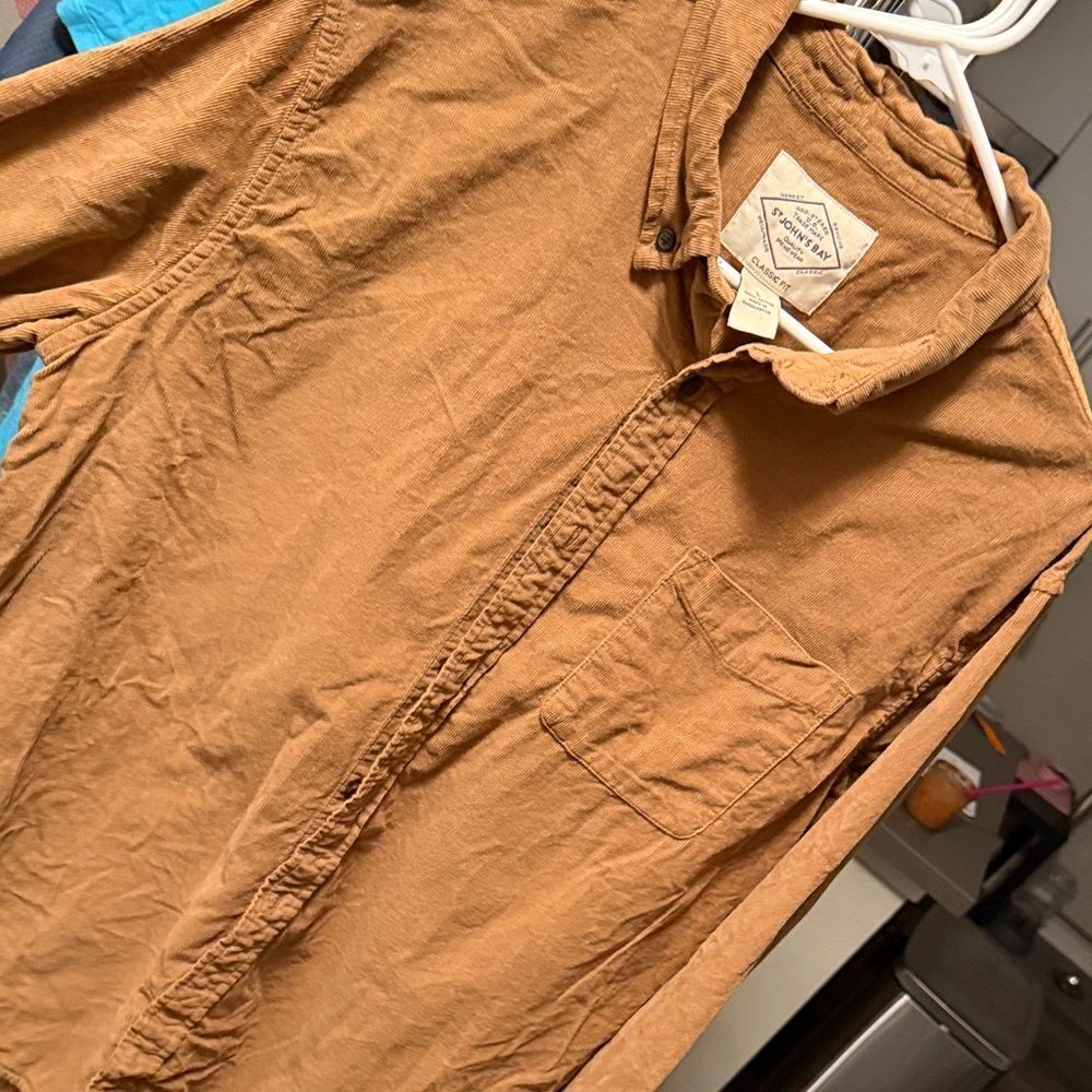 St. John's Bay Brown Corduroy Shirt